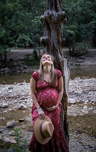 foto embarazo en campo